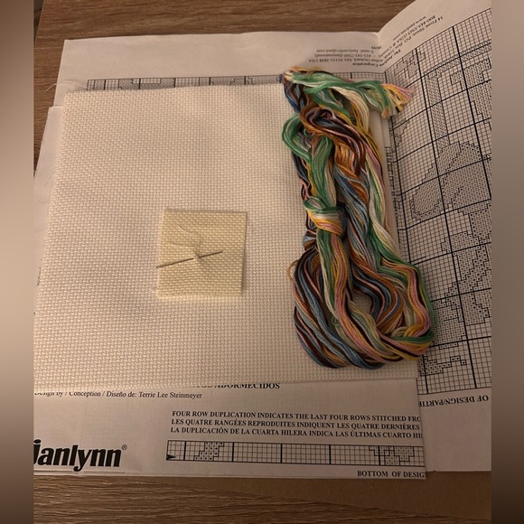 Janlynn Sleepy Bunnies Birth Sampler Counted Cross Stitch Kit New Open Package - Picture 4 of 4